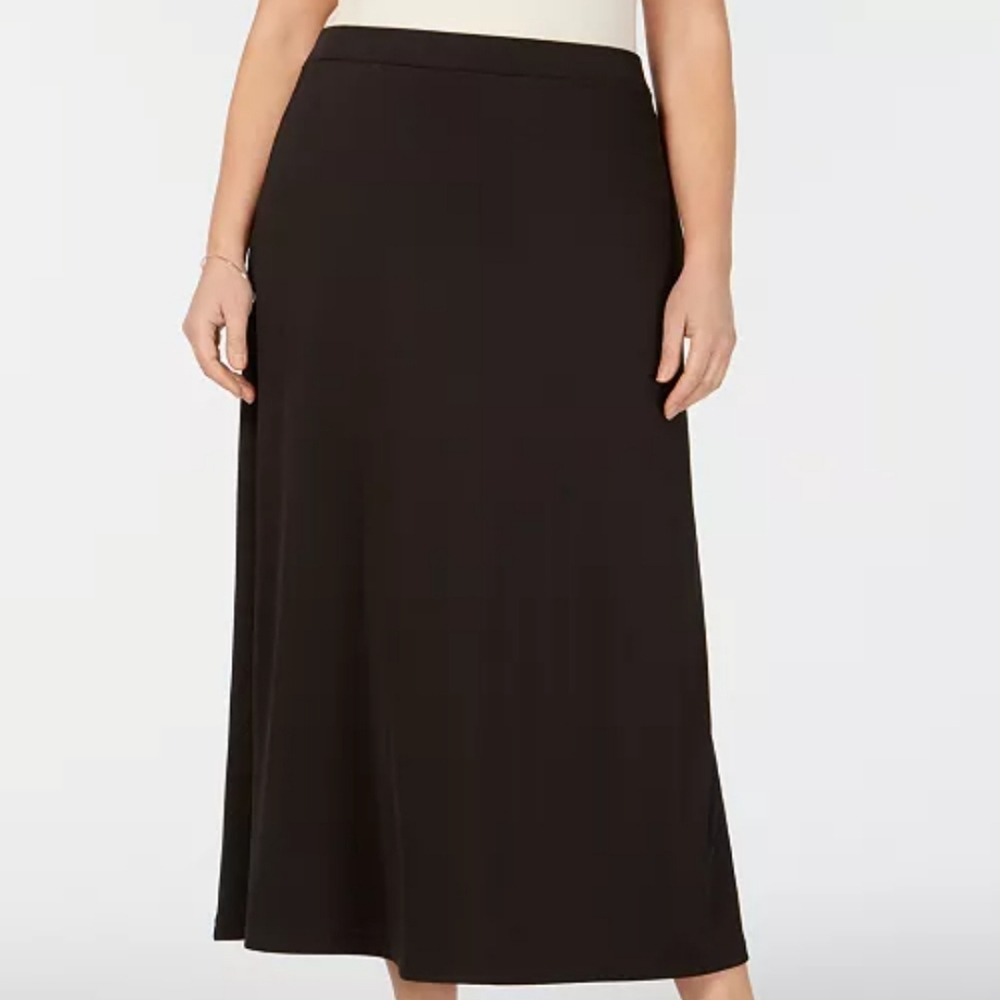 Kasper Plus Size A-Line Maxi Skirt
